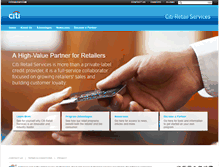 Tablet Screenshot of citiretailservices.com